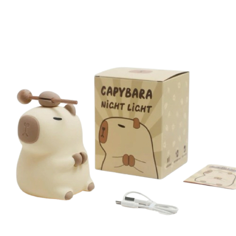 側身水豚拍拍小夜燈