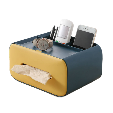 雙層桌面收納紙巾盒