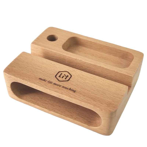 原木多功能手機座