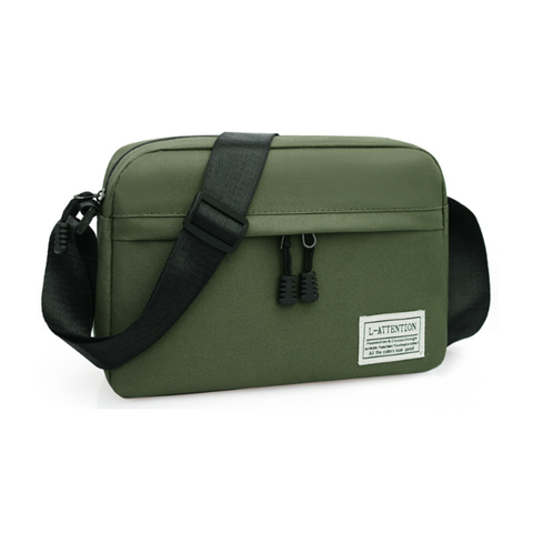 日系方格斜背包